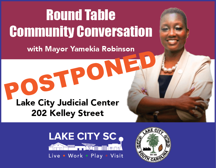 The Round Table Community Conversation has been postphoned